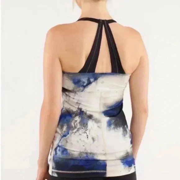 Lululemon Scoop Me Up Tank Top Milky Way Multi Print / Black Size 4 - Picture 2 of 7